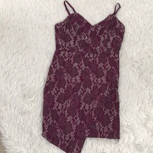 Max + Ash Metallic Lace Mini Dress